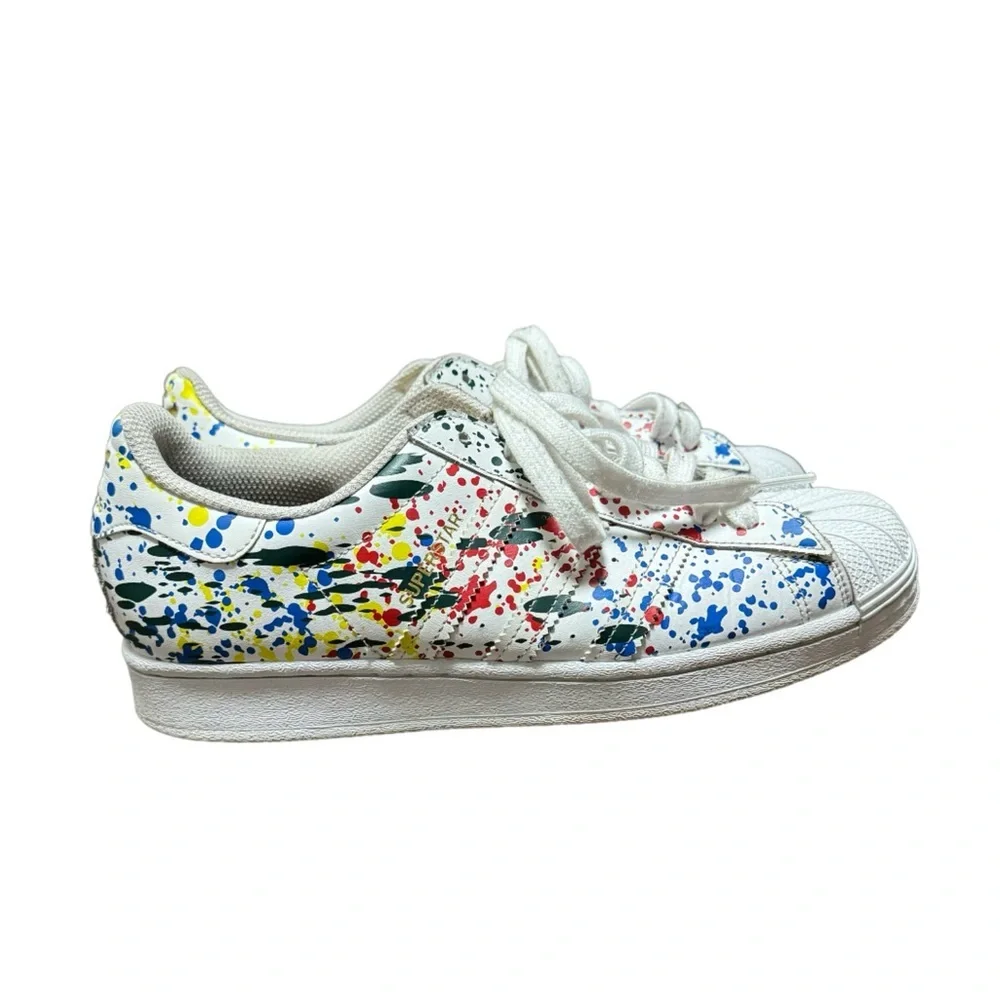 Adidas Superstar Splashes, Splatter and Drips White #FX5537 Men’s Size 8.5